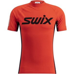 Swix V Roadline Racex Short Sleeve M Fiery Red/Dark Navy - Outdoor Funktionsunterhemd