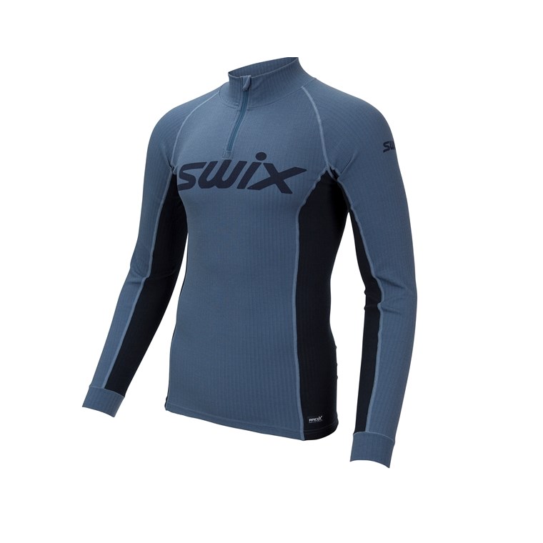 Swix Racex Bodyw Halfzip M  Blue Sea - Unterlage für Langlaufski