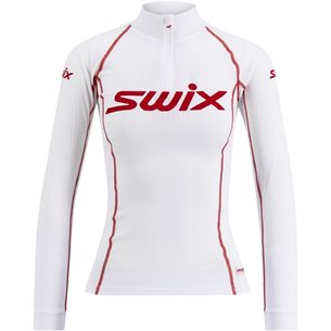 Swix Racex Bodyw Halfzip W Bright White - Syntetisch Unterhemd Damen