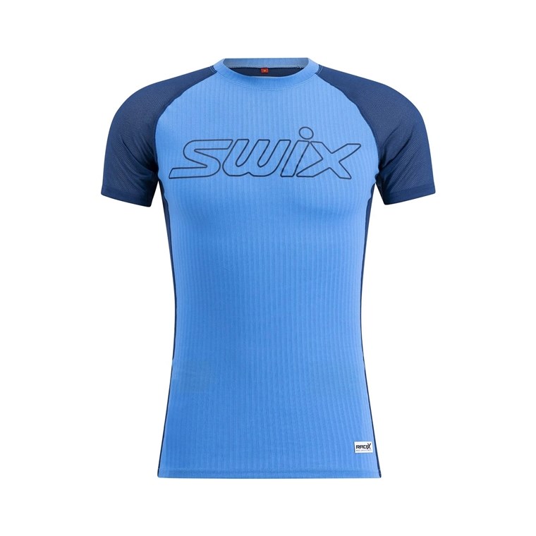 Swix Racex Light SS M Cloud Blue / Lake Blue - Syntetisch Unterhemd Herren