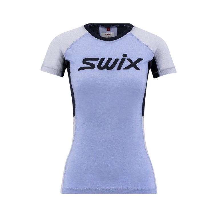Swix V Motion Tech Wool T-Shirt W  Bluebell - T-Shirt für Langlaufski