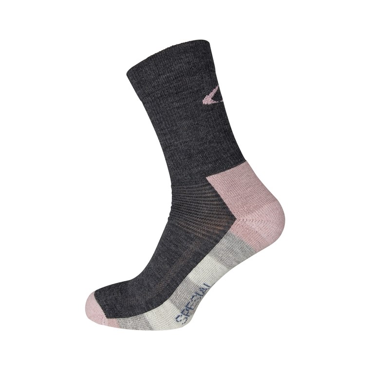 Ulvang Spesial Charcoal Melange/Sweet Pink - Socken Damen