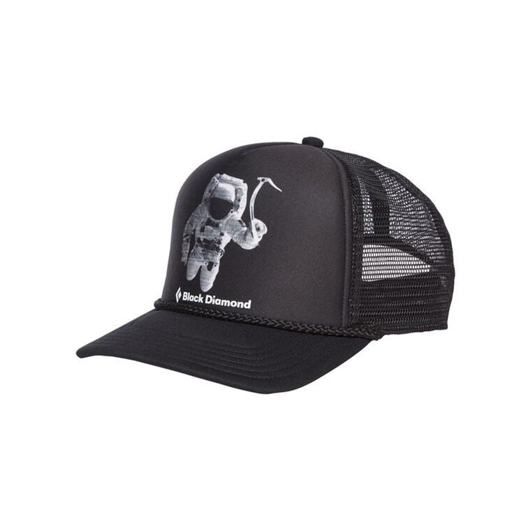 Black Diamond Flat Bill Trucker Hat Spaceshot Print - Damenkappen