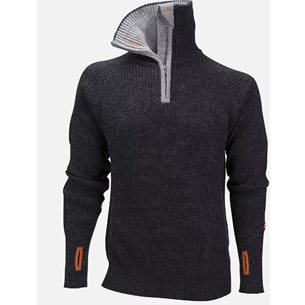 Ulvang Rav Sweater W/Zip Charcoal Melange/Grey Melange - Pullover Damen