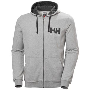 Helly Hansen HH Logo Full Zip Hoodie Grey Melange - Hoodie Herren