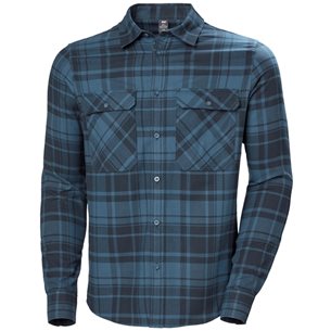 Helly Hansen Lokka Organic Flannel LS Shirt Deep Steel Plaid - Hemd Herren