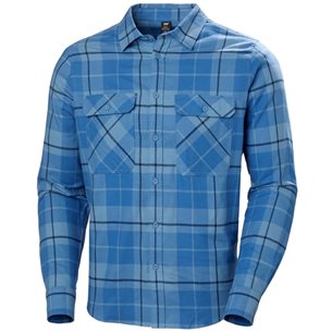 Helly Hansen Lokka Organic Flannel LS Shirt Blue Fog - Hemd Herren