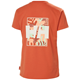 Helly Hansen W Skog Recycled Graphic Tee Terracotta - Outdoor T-Shirt