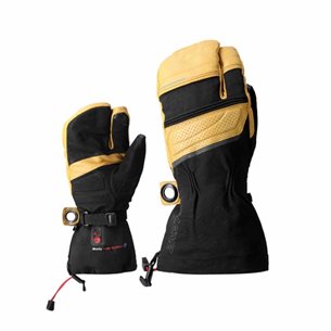 Lenz Heat Glove 8.0 Finger Cap Lobster Unisex Black - Fausthandschuhe Damen