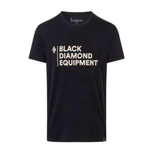 Black Diamond M Stacked Logo SS Tee Black - Outdoor T-Shirt