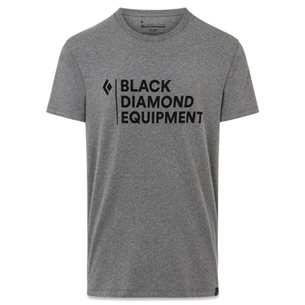 Black Diamond M Stacked Logo SS Tee Charcoal Heather - Outdoor T-Shirt