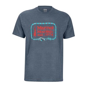 Marmot Ascender Tee SS Navy Heather - Outdoor T-Shirt