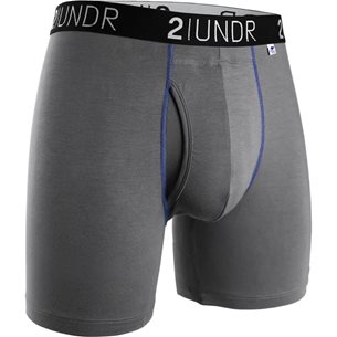 2UNDR Swing Shift Boxer Grey/Blue - Unterhose Herren