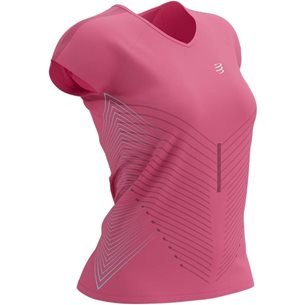 Compressport Performance SS T-shirt Hot Pink/Aqua - T-Shirt, Damen