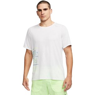 Nike Rise 365 Wild Run T-Shirt White/Green/Ref. - T-Shirt, Herren