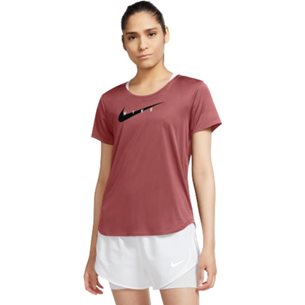 Nike Swoosh Run Top SS Canyon Rust/Refl - T-Shirt, Damen