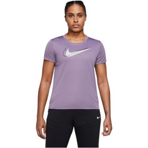 Nike Dri-Fit Swoosh Run SS Top Amethyst Smoke/R - T-Shirt, Damen