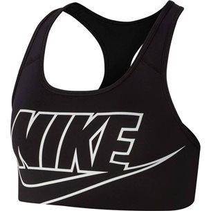Nike Medium Support Sports Bra Black/White - Sport-BH, Damen