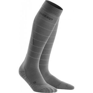 CEP Reflective Compression Socks Grey - Laufsocken, Damen