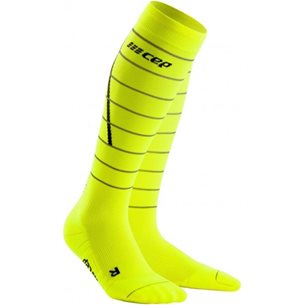 CEP Reflective Compression Socks Neon Yellow - Laufsocken, Damen
