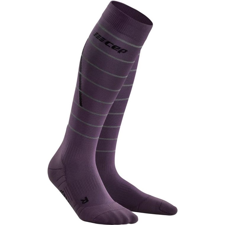 CEP Reflective Compression Socks Purple