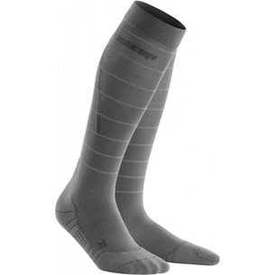 CEP Reflective Compression Socks Grey - Laufsocken, Herren