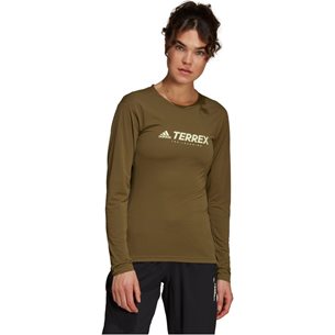 adidas W Trail Long Sleve Focus Olive - Pullover Damen