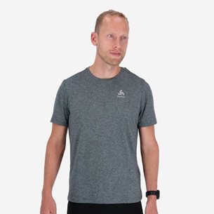 Odlo T-Shirt Short Sleeve Crew Neck Run Easy Grey Melange - T-Shirt, Herren
