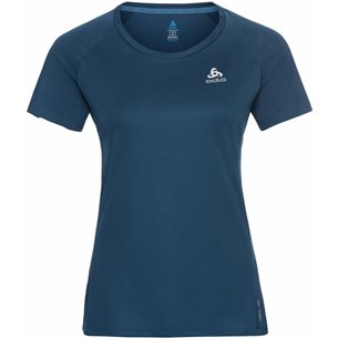 Odlo T-Shirt Short Sleeve Crew Neck Essential Blue Wing Teal - T-Shirt, Damen