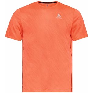 Odlo T-shirt Crew Neck Short Sleeve Zeroweight Shocking Orange Melange