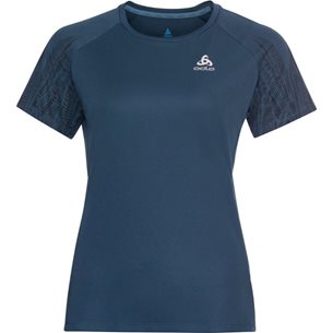 Odlo T-Shirt Short Sleeve Crew Neck Essential Blue Wing Teal - T-Shirt, Damen