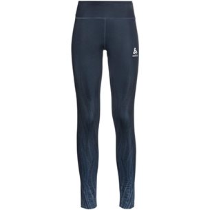 Odlo Tight Zeroweight Print Blue Wing Teal - Tights Damen