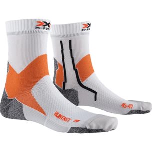 X-Bionic Run Fast 4.0 Sock Artic White/Orange - Laufsocken