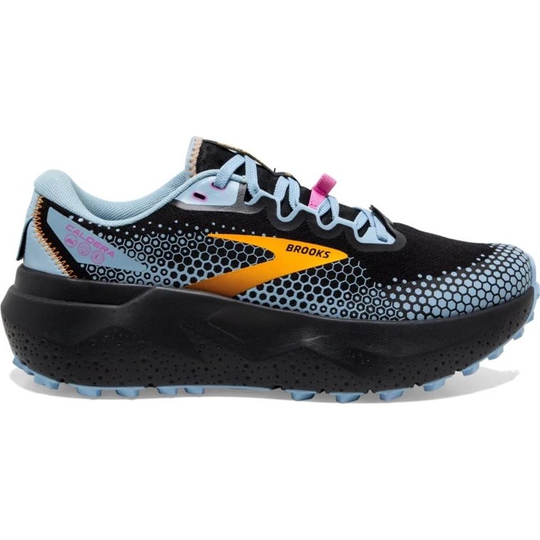 Brooks Caldera 6 Black/Blue/Yellow - Trailrunning-Schuhe, Damen
