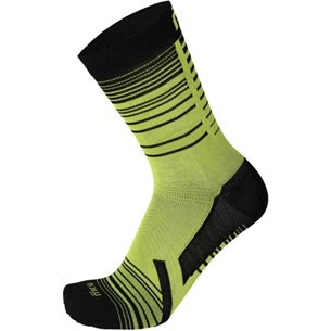 Mico Lightweight M1 Trail Run Crew Socks Yellow/Black - Laufsocken