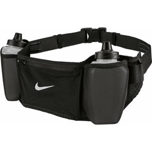 Nike Flex Stride DBL Bottle Belt 24OZ Black/Black/Silver - Trinksystem