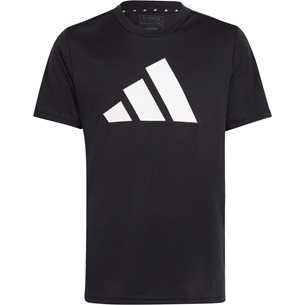 adidas TR-ES Logo Tee Black/White - Laufshirts, Kinder