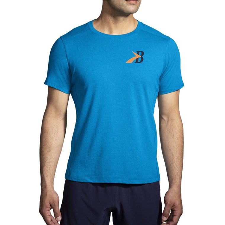 Brooks Distance Short Sleeve 2.0 Spring Break/Flying B - T-Shirt, Herren