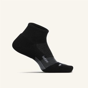 Feetures Merino 10 Cushion Quarter Charcoal - Laufsocken