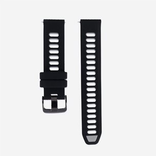Elevate Watch Band for Forerunner 18mm (Silicone) Black/Grey - Uhrenzubehör