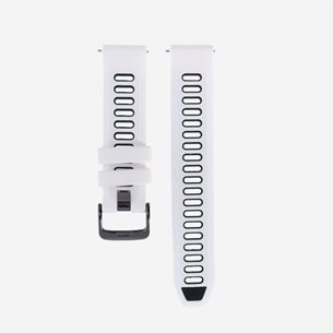 Elevate Watch Band for Forerunner 18mm (Silicone) White/Black - Uhrenzubehör