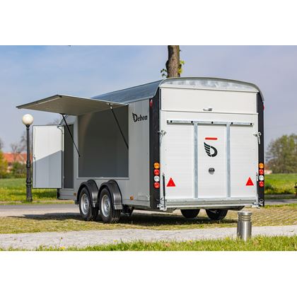 Debon Roadster C900 - grå aluminiumväggar, Skåpsläp