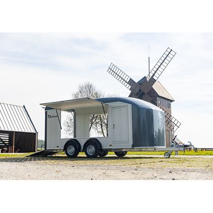 Debon Roadster C900 - grå aluminiumväggar, Skåpsläp