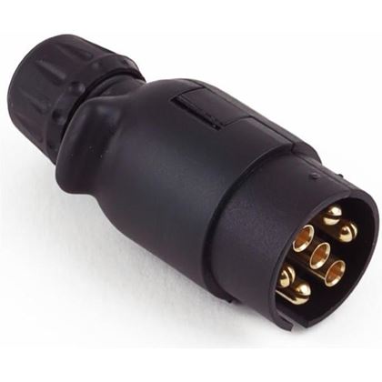 Tiki 7-polig kontakt med Skruv, 2-hål för kabel (hane)