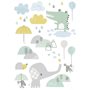 Wallsticker, elefant
