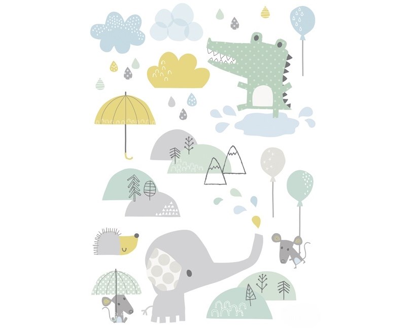 Wallsticker, elefant