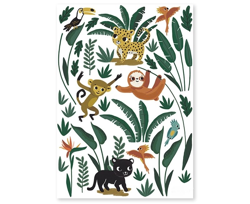 Wallsticker, djungel