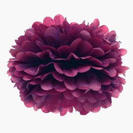Pom pom 36 cm, Burgundy