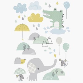 Wallsticker, elefant