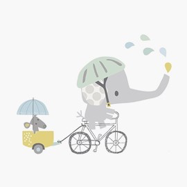 Wallsticker, elefant